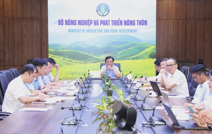 The Ministry of Agriculture and Rural Development held a meeting on August 6 to evaluate the results of the Sustainable Forestry Development Program and make preparations for the years betweeen 2026 and 2030. Photo: Trung Quan.