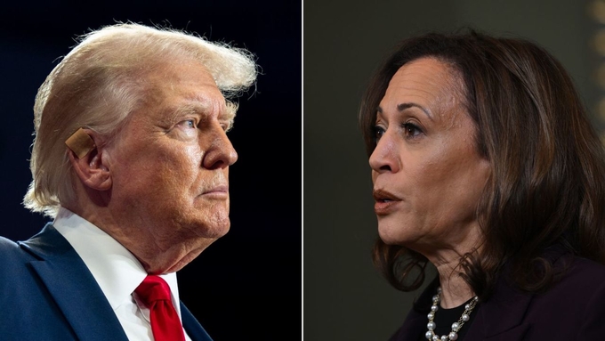 Cựu Tổng thống Donald Trump và Phó Tổng thống Kamala Harris đồng ý tham gia cuộc tranh luận trực tiếp vào ngày 10/9 do đài ABC tổ chức. Ảnh: CNN.