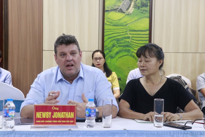 Newby Jonathan, Cassava Program Leader at CIAT, has pledged to continue supporting the development of Vietnam's cassava industry. Photo: Thanh Tien.