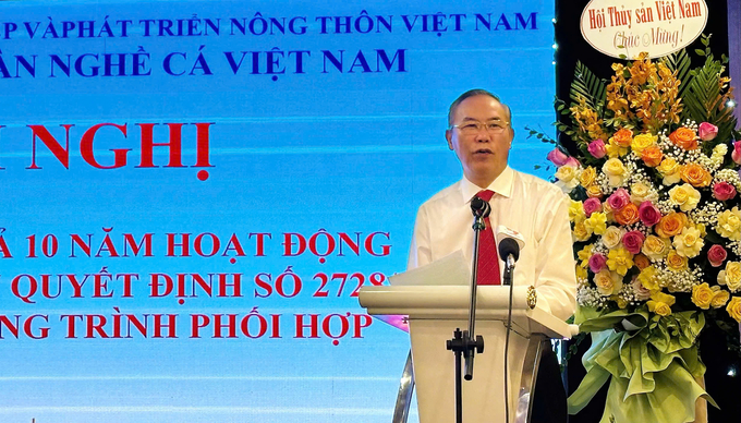 Thứ trưởng Phùng Đức Tiến: Nghiệp đoàn Nghề cá Việt Nam tham gia phát triển bền vững ngành Thủy sản. Ảnh: Phương Linh.