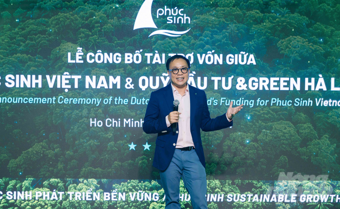 Ông Phan Minh Thông, Chủ tịch Hội đồng quản trị Phúc Sinh. Ảnh: Lê Bình.