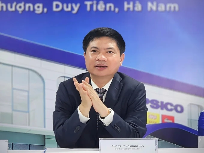 Mr. Truong Quoc Huy, Chairman of the Ha Nam Provincial People's Committee. Photo: Nam Khanh.