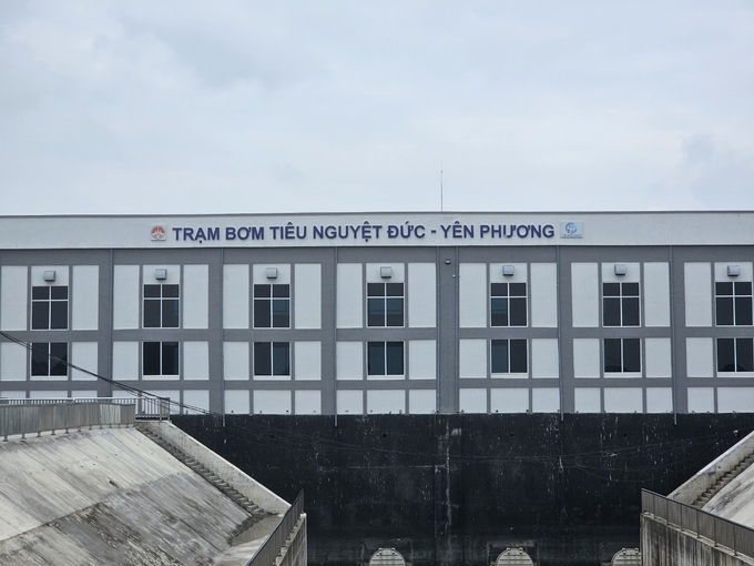 Trạm bơm tiêu Nguyệt Đức - Yên Phương. Ảnh: BK.