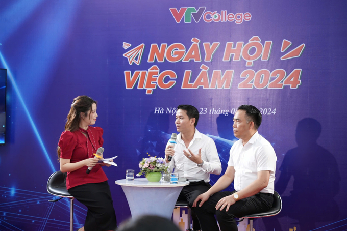 Năm thứ 3, Trường VTV College tổ chức Ngày hội việc làm. Ảnh: Tiến Anh.