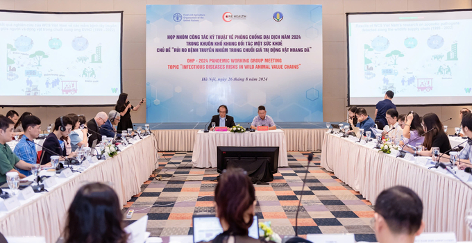 Multi-sectoral Working Group Meeting on Pandemic Prevention with the theme in 2024 'Risks of infectious disease in the wild value chain' taking place on August 26. Photo: LL.