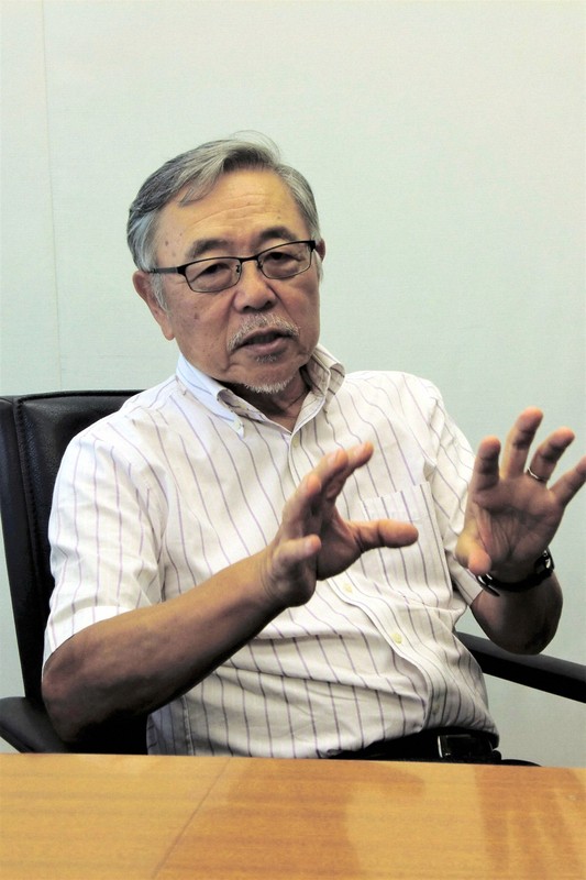 Kazuhito Yamashita, a research director at the Canon Institute for Global Studies, speaks in an interview with the Mainichi Shimbun in Tokyo's Chiyoda Ward on Aug. 6, 2024. Photo: Mainichi/Megumi Udagawa