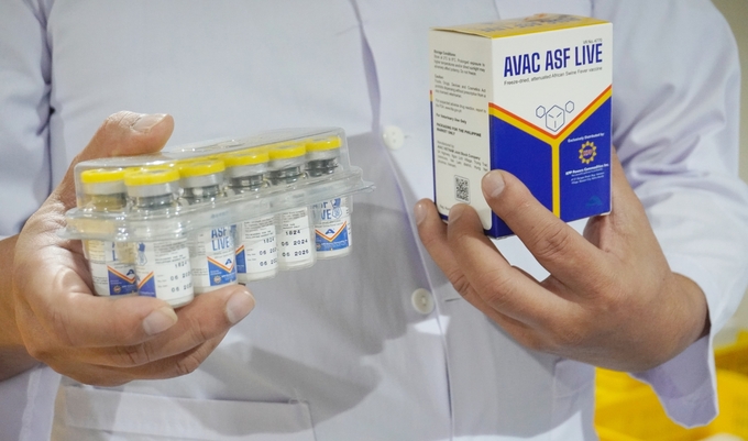 Dr. Nguyen Van Diep, General Director of AVAC Vietnam Joint Stock Company, said: 'The AVAC ASF LIVE vaccine is not a perfect shield, but it is an effective armor for combating ASF'. Photo: Hong Tham.