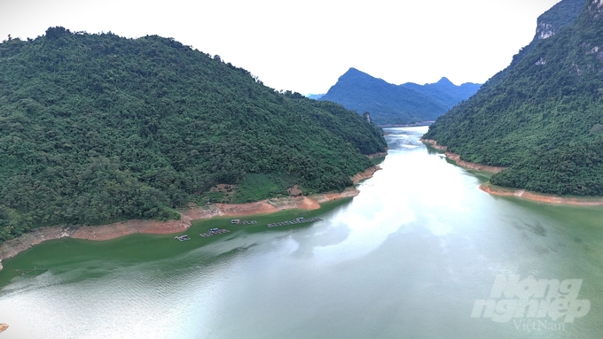 Hồ thủy điện Tuyên Quang có nguồn lợi cá tôm khá đang dạng và phong phú. Ảnh: Đào Thanh.