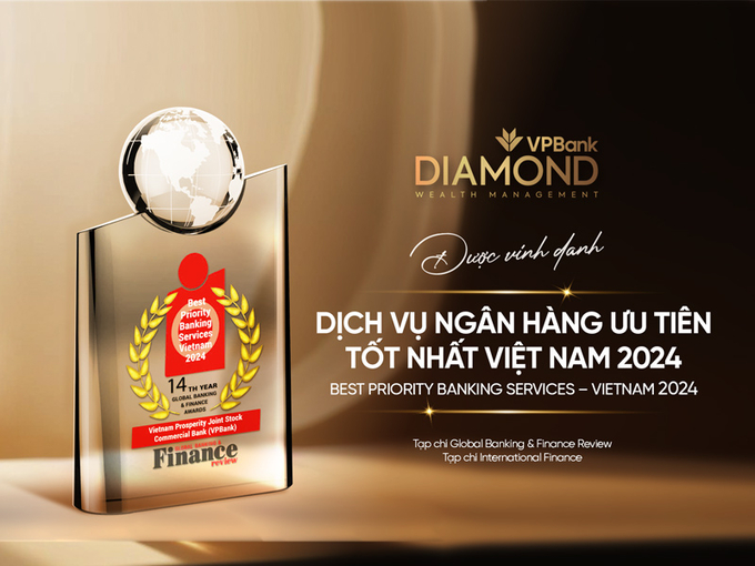 VPBank được 2 tổ chức quốc tế uy tín vinh danh 'Dịch vụ ngân hàng ưu tiên tốt nhất Việt Nam'.