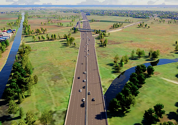 Perspective of the Ho Chi Minh City - Moc Bai expressway project. Photo: Ho Chi Minh City Department of Transport.