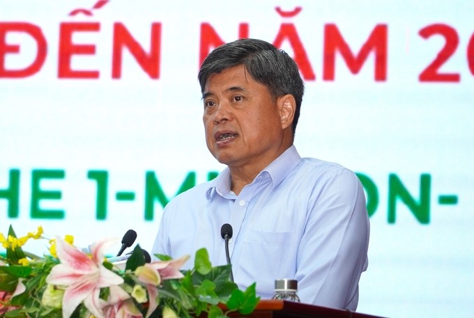 Deputy Minister of Agriculture and Rural Development Tran Thanh Nam assessed that pilot models have created marks and major turning points in Mekong Delta farmers' thinking and action on production methods. Photo: Kim Anh.