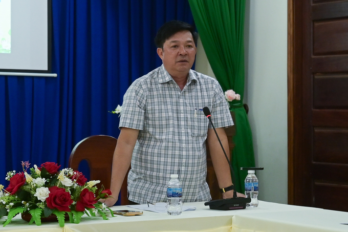 General Director Hoang Huu Tuan discussed the company's development process after 15 years in Cambodia. Photo: Tung Dinh.