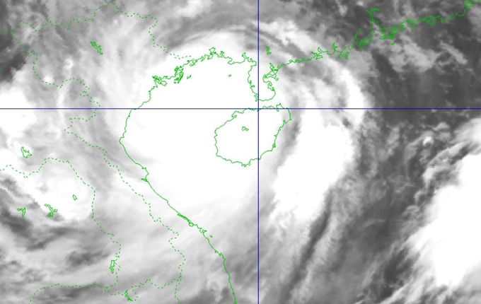 Ảnh mây vệ tinh bão số 3 cập nhật lúc 6h sáng 7/9. Ảnh: NCHMF.