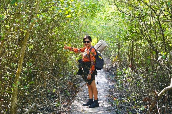 Adventure tourism at Can Gio mangrove forest. Photo: T.L.