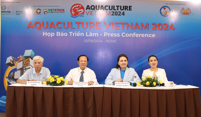 Họp báo giới thiệu về Triển lãm Aquaculture Vietnam 2024. Ảnh: Nguyễn Thủy.