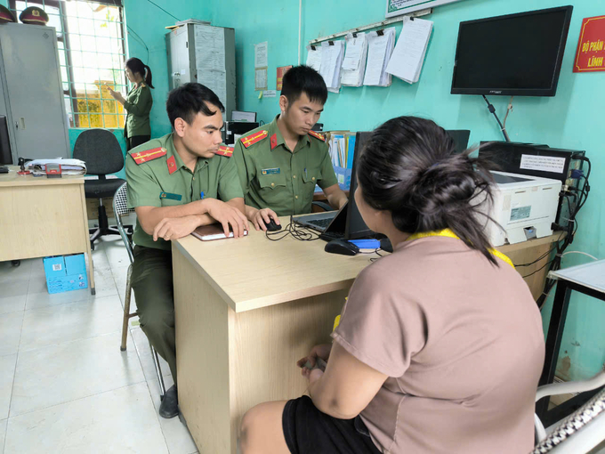 Đối tượng P.T.T khai báo tại cơ quan Công an.