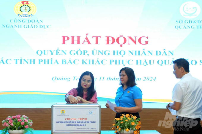 Chỉ sau 1 ngày phát động, các cá nhân, tổ chức đã đóng góp hơn 4 tỷ đồng ủng hộ người dân vùng thiên tai. Ảnh: Võ Dũng.