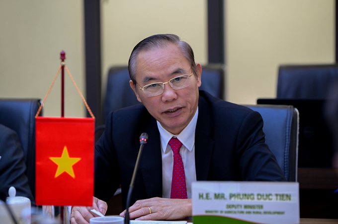 Deputy Minister Phung Duc Tien: 'The excellent cooperative relationship between Vietnam and the United States in the agricultural sector brings benefits to both countries.' Photo: Tung Dinh.