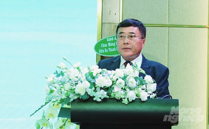 Mr. Truong Sy Ba, Chairman of BAF Vietnam Agricultural Corporation, stated at the event. Photo: Minh Sang.