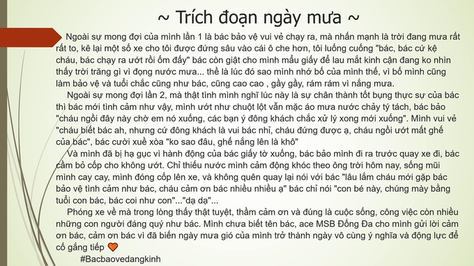 Lời khen của khách hàng dành cho nhân viên của Nhất Việt tại chi nhánh MSB Đống Đa.