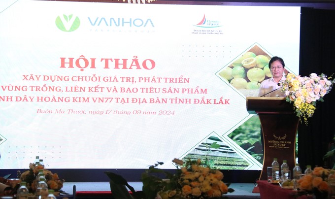 Mr. Nguyen Hoai Duong, Director of the Dak Lak Department of Agriculture and Rural Development, highly appreciated the workshop organized by Van Hoa Company. Photo: Quang Yen.