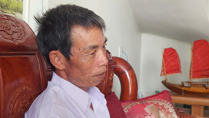 Mr. Tran Van Hoan, Tran Huy Aquaculture Cooperative. Photo: Tien Thanh.