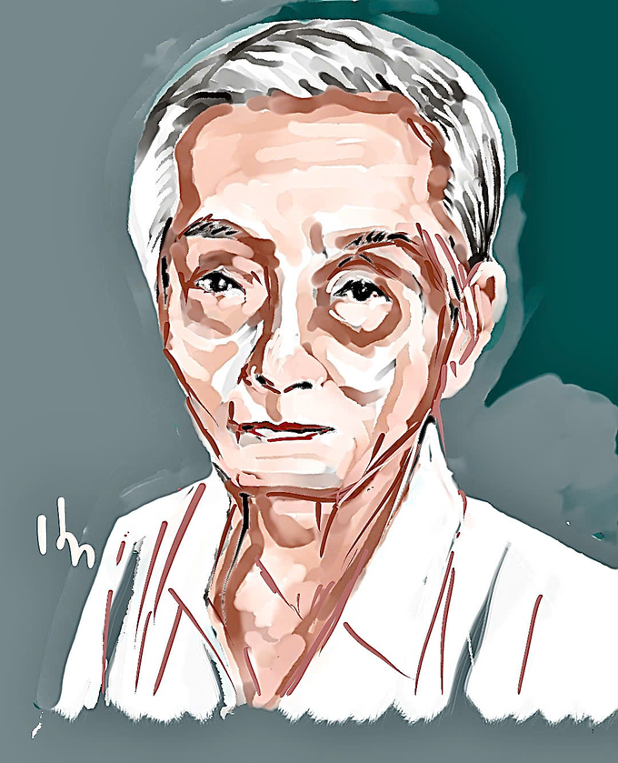 Nhạc sĩ Thanh Bình (1932-2014) qua nét vẽ Huỳnh Dũng Nhân.