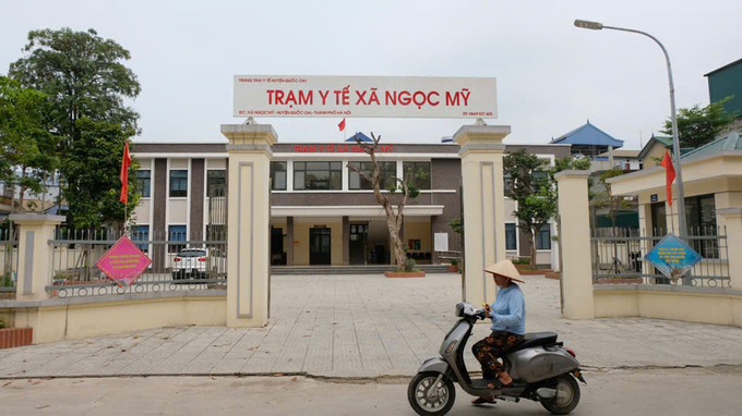 Trạm y tế xã Ngọc Mỹ được xây dựng khang trang. Ảnh: Ánh Ngọc.