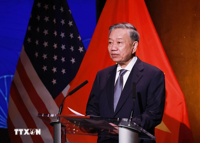 General Secretary and President To Lam affirmed that Vietnam - U.S. relations still have much room for development. Photo: VNA.