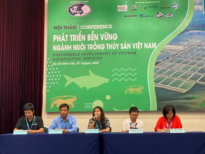 Ms Nguyen Thu Thuy (Emily), the Sustainable Development Director of De Heus Vietnam and Asia shared the Group's commitment to responsible aquaculture activities.