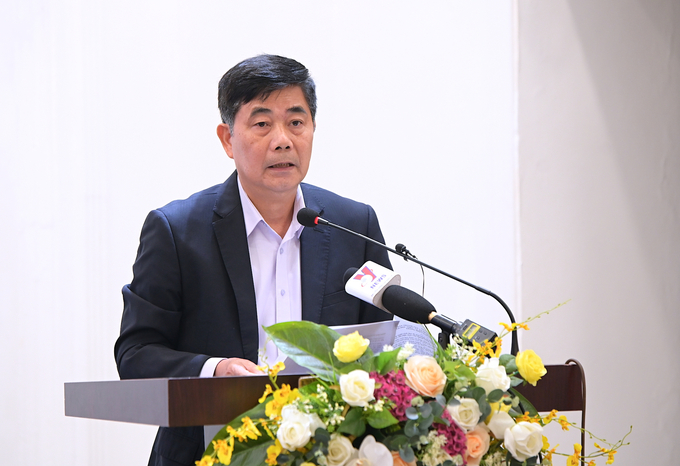 Dr. Cao Duc Phat shared insights on advancements in biotechnology and its applications in agriculture. Photo: Tung Dinh.