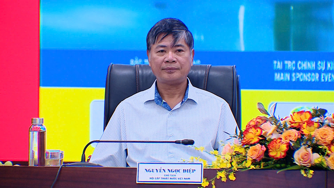 Chairman of the Vietnam Water Supply and Sewerage Association, Nguyen Ngoc Diep. Photo: Tho Tho.