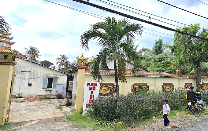 Chùa Long Nguyên tại xã Đạo Thạnh, TP Mỹ Tho, tỉnh Tiền Giang. Ảnh: Minh Đảm.