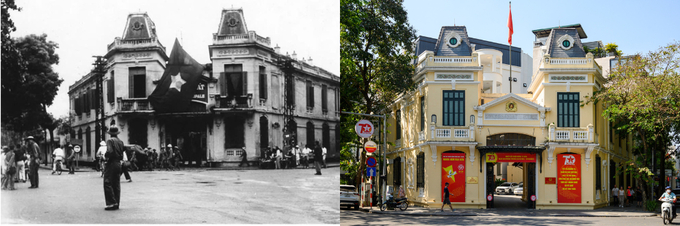 Ngày 10/10/1954, quân ta tiếp quản Bốt Hàng Trống (nơi làm việc của lực lượng cảnh sát Pháp). Giờ đây, Bốt Hàng Trống là trụ sở của Công an quận Hoàn Kiếm. Ảnh: Tư liệu TTXVN/ Minh Toàn.