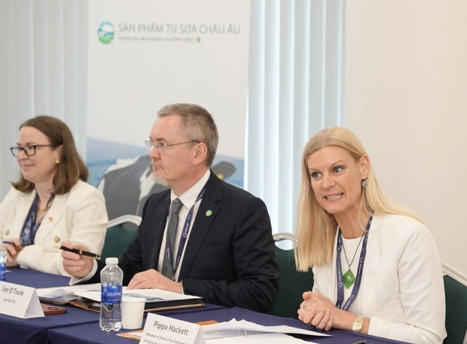 Ms. Pippa Hackett, Minister of Agriculture, Food and the Marine of Ireland shared: 'Vietnam is an important trading partner in the agricultural and food sector of Ireland'. Photo: Hong Tham.