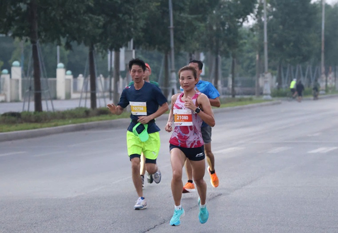 Nguyễn Thị Oanh thi đấu và có kết quả về nhất nội dung 21km nữ tại Bắc Giang. Ảnh: BBG