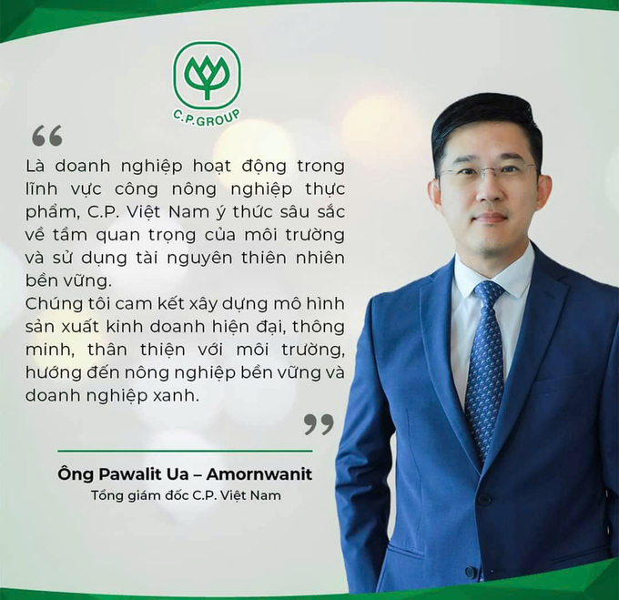 Ông Pawalit Ua- Amornwanit, Tổng Giám đốc C.P. Việt Nam và định hướng phát triển bền vững.