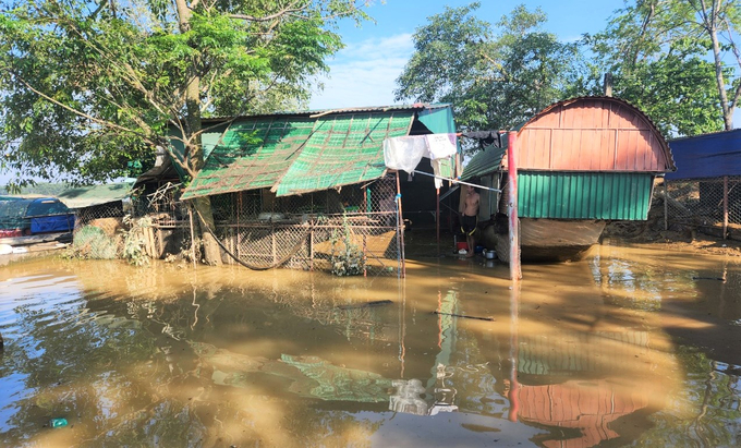 Người dân xóm vạn chài Xuân Lam thường xuyên đối diện với cảnh ngập lụt. Ảnh: Việt Khánh.