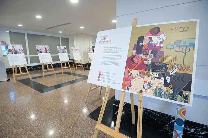 ILRI's photo exhibition on 50 years of operation and its milestones in Vietnam. Photo: Tung Dinh.