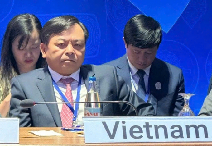 The Vietnamese delegation attending the Asia-Pacific Ministerial Conference on Disaster Risk Reduction is led by Deputy Minister of Agriculture and Rural Development Nguyen Hoang Hiep. Photo: ICD.