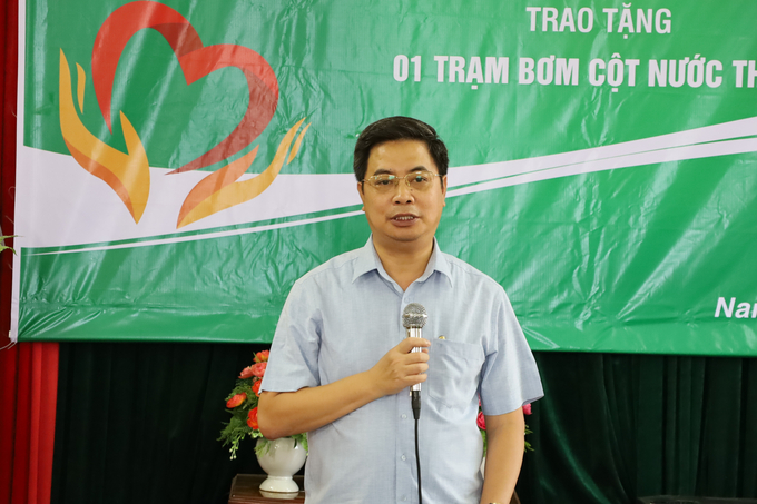 Theo ông Vũ Tiến Duật, Phó Chủ tịch UBND huyện Nam Trực, sau khi khảo sát các huyện và xã tại địa bàn tỉnh Nam Định, xã Nam Lợi là địa điểm thích hợp nhất để đặt trạm bơm. Ảnh: Phương Linh.