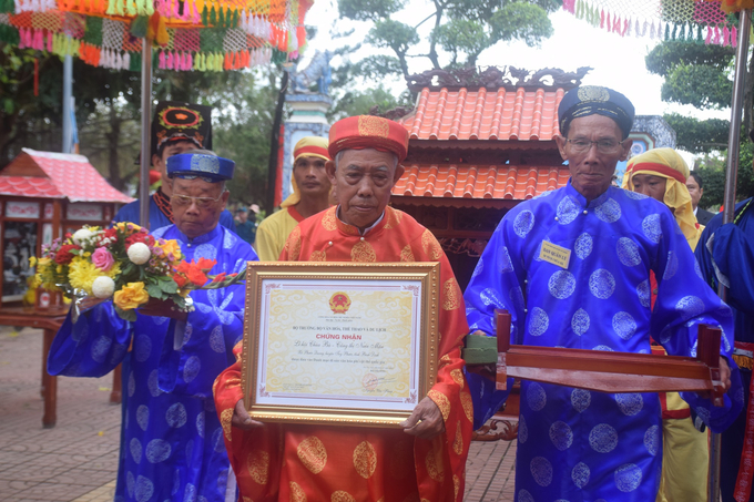 Lễ hội Chùa Bà - Cảng thị Nước Mặn tại xã Phước Quang (huyện Tuy Phước, Bình Định) được Bộ Văn hóa, Thể thao và Du lịch công nhận là di sản văn hóa phi vật thể quốc gia. Ảnh: V.Đ.T.