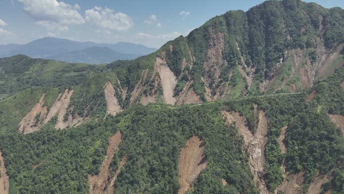 Landslides in Bat Xat district (Lao Cai province). Photo: HD. 