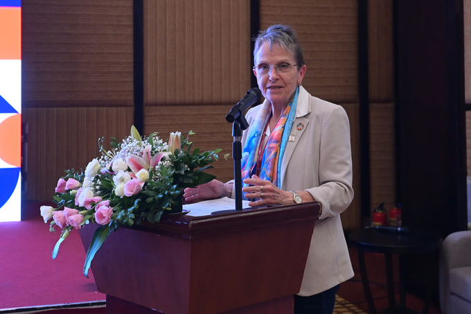 Dr. Shirley Tarawali - Assistant Director General of ILRI delivered the opening speech at the workshop. Photo: Tung Dinh.