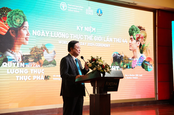 Minister Le Minh Hoan called for the cooperation of international partners in transforming the food system. Photo: Linh Linh.