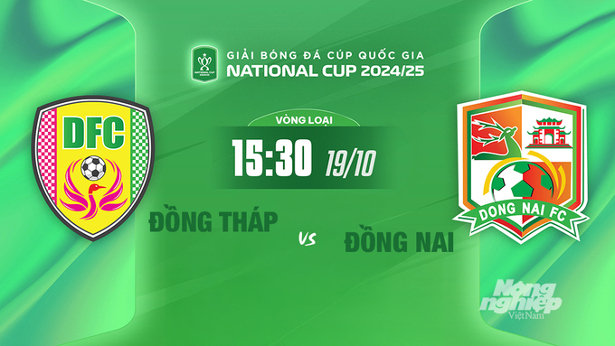 FPTPlay trực tiếp Đồng Tháp vs Đồng Nai, cúp Quốc gia 2024/25, 15h30 hôm nay 19/10/2024