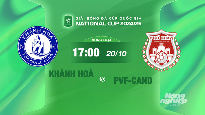 FPTPlay trực tiếp Khánh Hòa vs PVF-CAND, cúp Quốc gia 2024/25, 17h00 hôm nay 20/10/2024