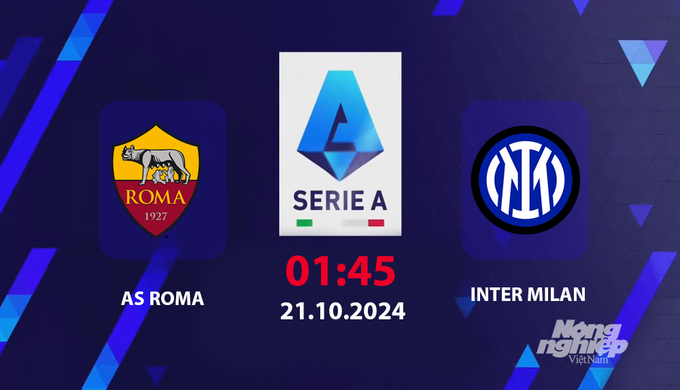 Nhận định, trực tiếp AS Roma vs Inter Milan, Serie A, 01h45 hôm nay 21/10/2024