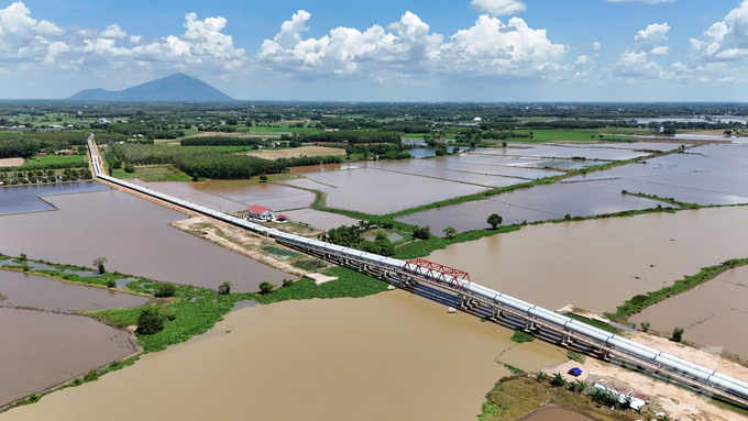 Nhờ hạ tầng thủy lợi đồng bộ cùng hệ thống sông Vàm Cỏ, sông Sài Gòn, Tây Ninh có nhiều lợi thế về nguồn nước sạch. Ảnh: Trần Trung.