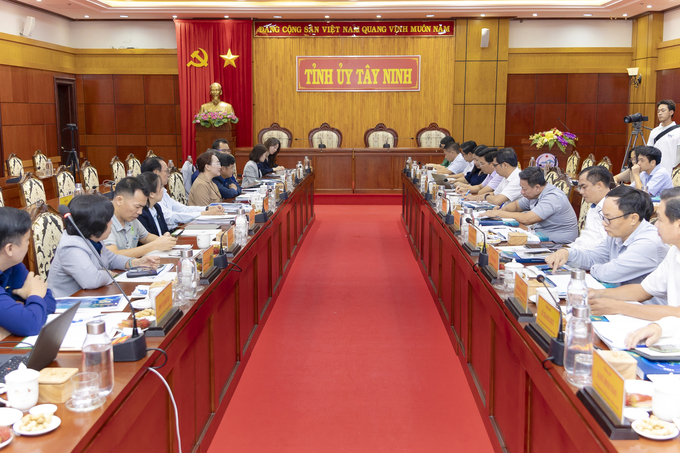 An overview of the meeting and working session between the provincial leaders of Tay Ninh and the management team of TTC AgriS.